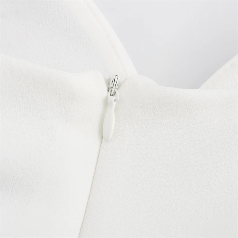 PB&ZA 2024 Spring New Women's Fashionable and Stylish Style Slim Fit Waist Wrap Versatile Sling Strap Bra Long Dress