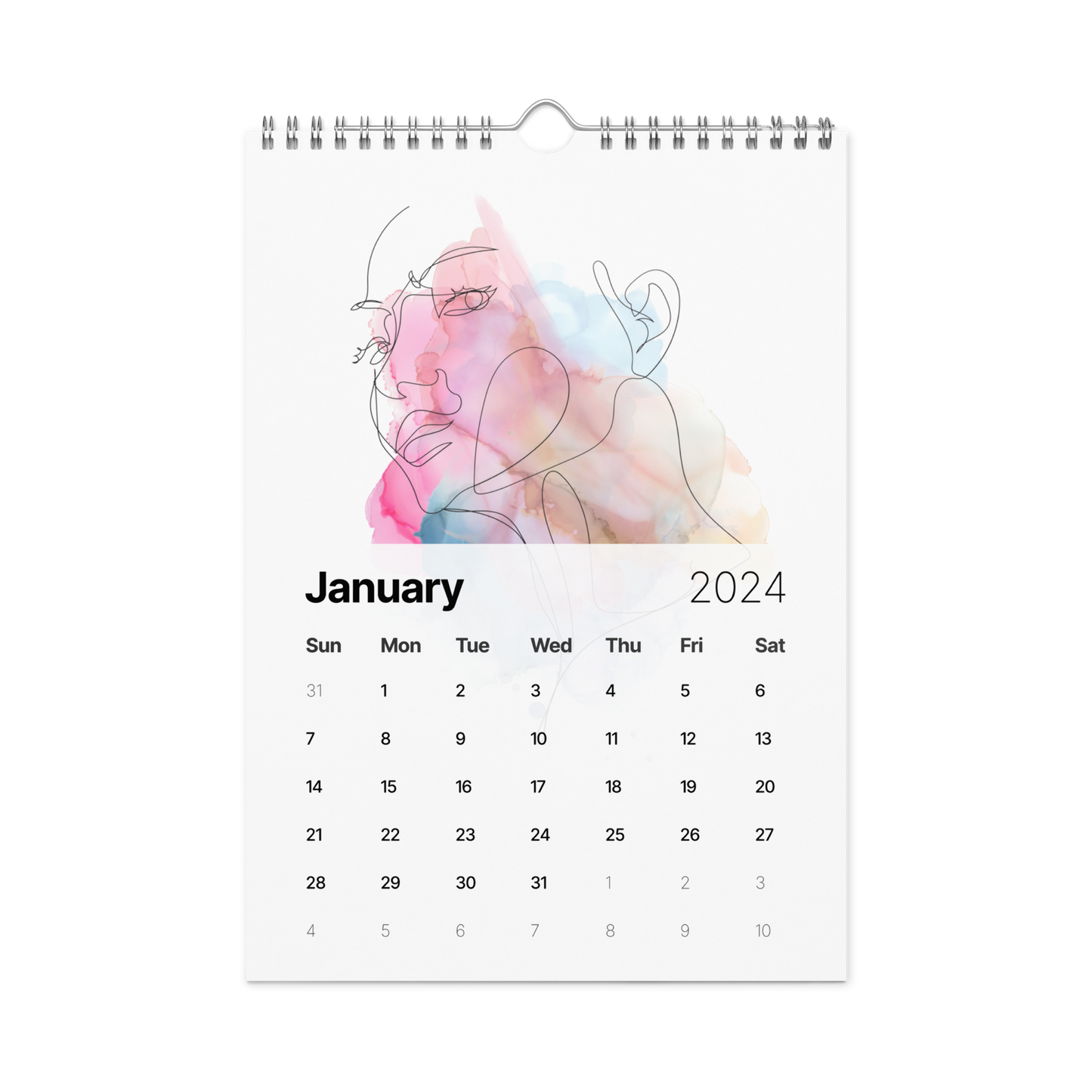 Wall calendar - Female Line Art